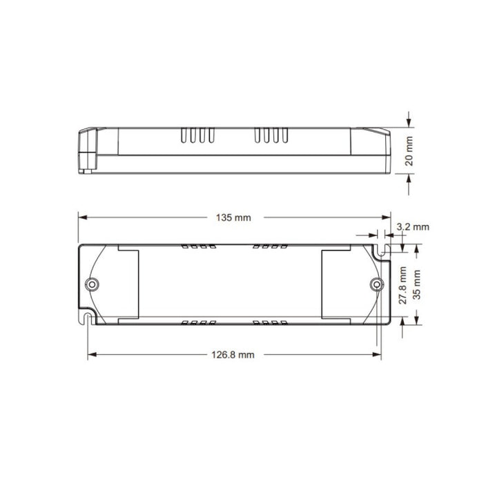 Driver regulable DALI DT8 CCT 220-240V - Salida 6-42V DC - 100-700mA - 12W