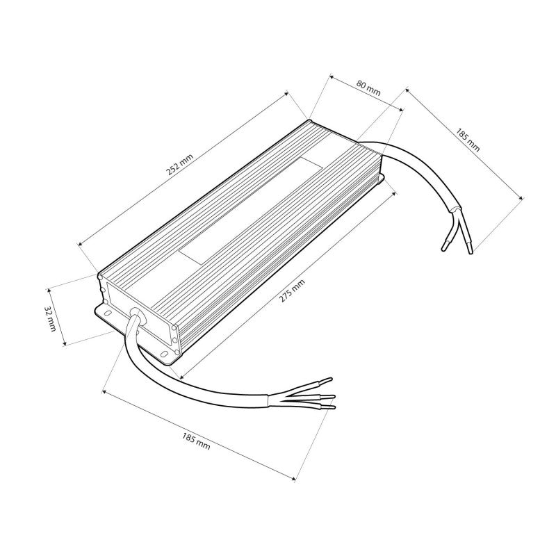 Fuente de alimentación impermeable 300W 24V - 12,5A - IP67