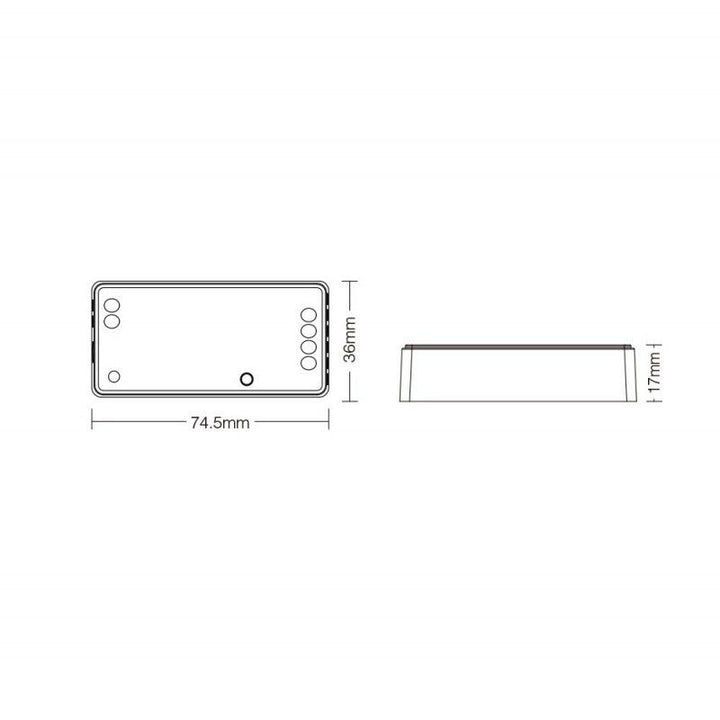 Controlador de tira LED monocromática 2 en 1 - Blanco dual - 12/24 V CC - 2,4 G - WiFi - MiBoxer - FUT035W+