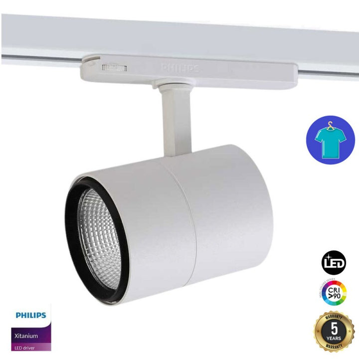 Foco LED trifásico de 30W para ropa y complementos