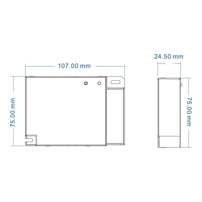 Contrôleur CCT 12-36V DC - 2 canaux - 15A/canal - RF 2.4GHz - PUSH dimmer - Skydance