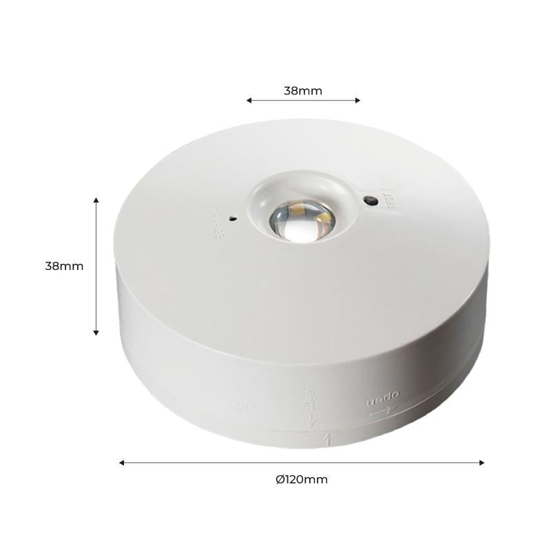 Bloc de secours LED en saillie 150lm 2,5W 3 heures IP20