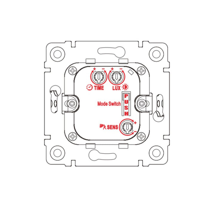 Sensor de movimiento de pared por microondas de 180º - IP20