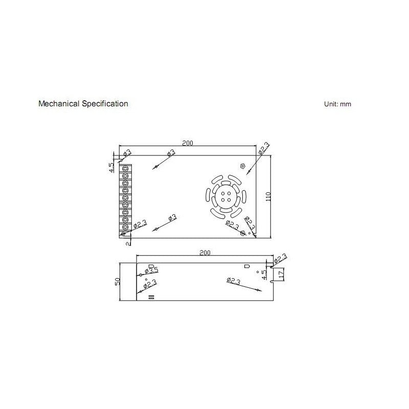 Alimentation à découpage 350W 12V DC 24.5A