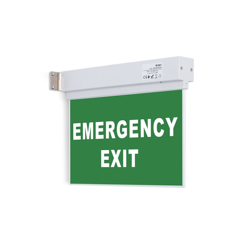 Bloc autonome d'éclairage de sécurité avec pictogramme "EMERGENCY EXIT"