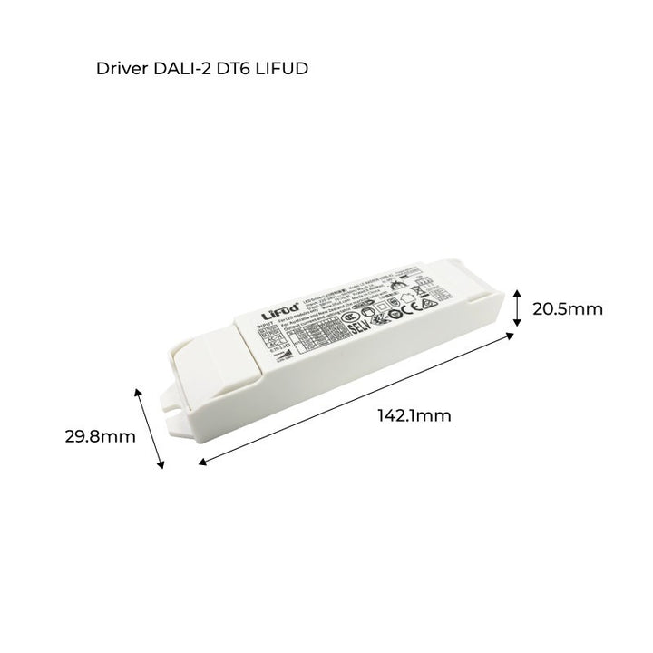 Controlador DALI multicorriente regulable de 8 W y 100-350 mA