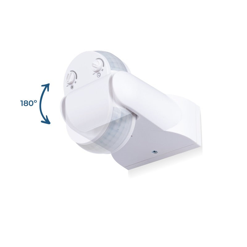 Sensor de movimiento PIR de 180° para montaje en superficie - IP54