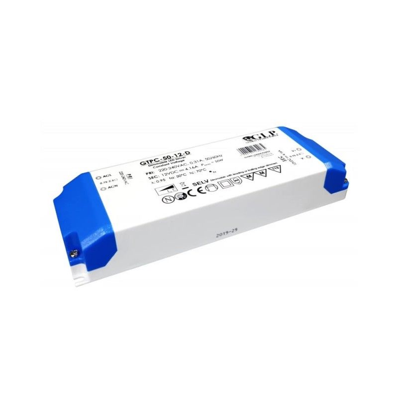 Fuente de alimentación LED regulable por triac - 50W - 12V - GLP