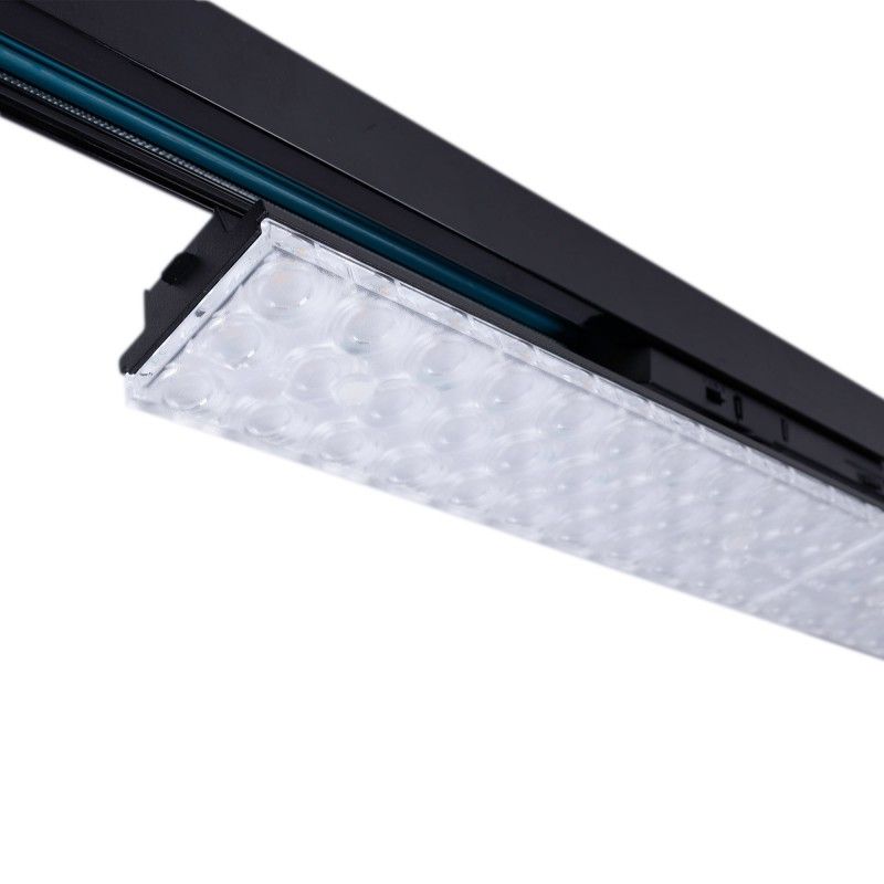 Luminaire linéaire LED triphasé orientable 40W - CCT - IRC90 - Driver KGP - Noir