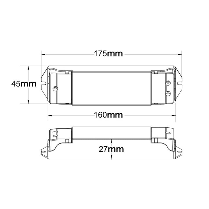 Controlador dimmer RGBW / RGB / CCT / monocromo 12-48V DC - 20A (5A/canal) - RF 2.4G - Dimmer PUSH - Skydance