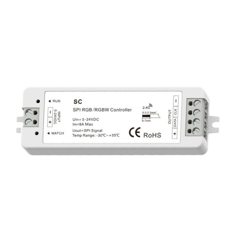 Contrôleur RGB / RGBW SPI pour rubans LED IC intelligents 5-24V - RF 2.4G