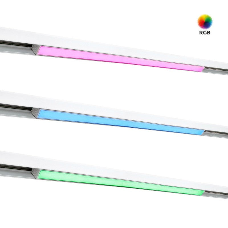 Spot linéaire opale sur rail magnétique RGB + CCT - 24W - Mi Light - Blanc