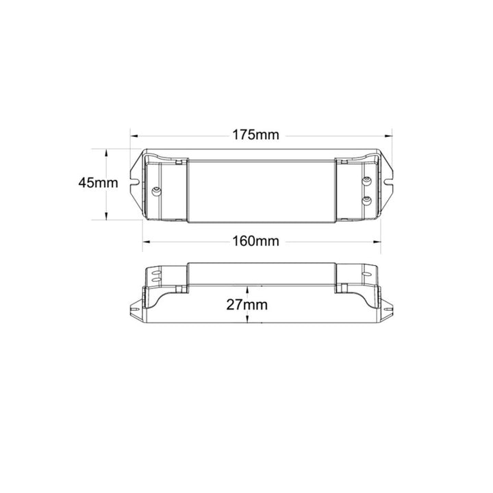 Controlador dimmer RGB+CCT 12-48V DC - 25A (5A/canal) - RF 2.4G - Dimmer PUSH - Skydance