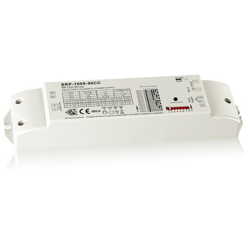 Driver LED DALI Dimmable RF Push CC 50W 250-1500ma