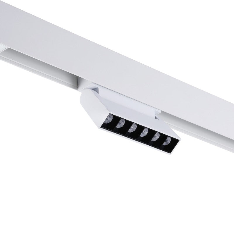 Spot LED linéaire orientable sur rail magnétique 48V - 6W - UGR16 - Blanc