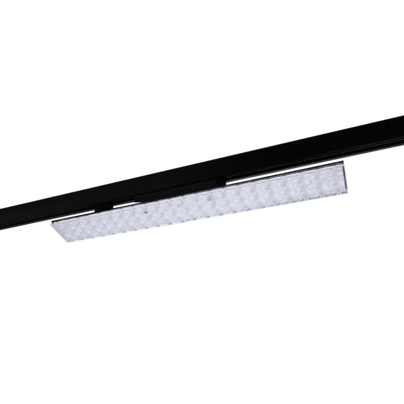 Luminaire linéaire LED triphasé orientable 20W - CCT - IRC90 - Driver KGP - Noir