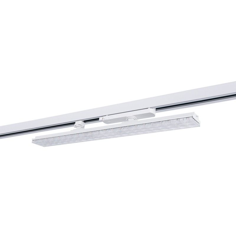 Luminaire linéaire LED triphasé orientable 20W - CCT - IRC90 - Driver KGP - Blanc