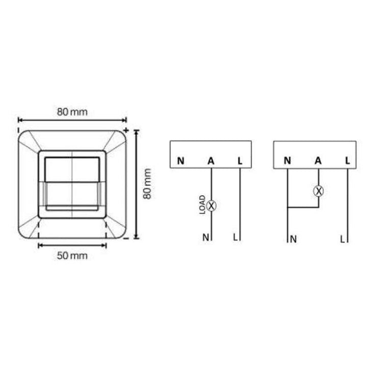 Detector de movimiento de pared PIR de 160º