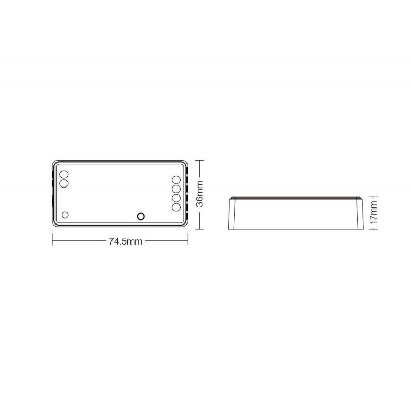 Contrôleur ruban LED 2 en 1 - Monochrome et CCT - 12/24V DC - 2.4G - MiBoxer - FUT035S+