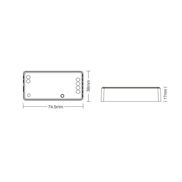 Controlador de tira LED 2 en 1 - Monocromo y CCT - 12/24 V CC - 2,4 G - MiBoxer - FUT035S+