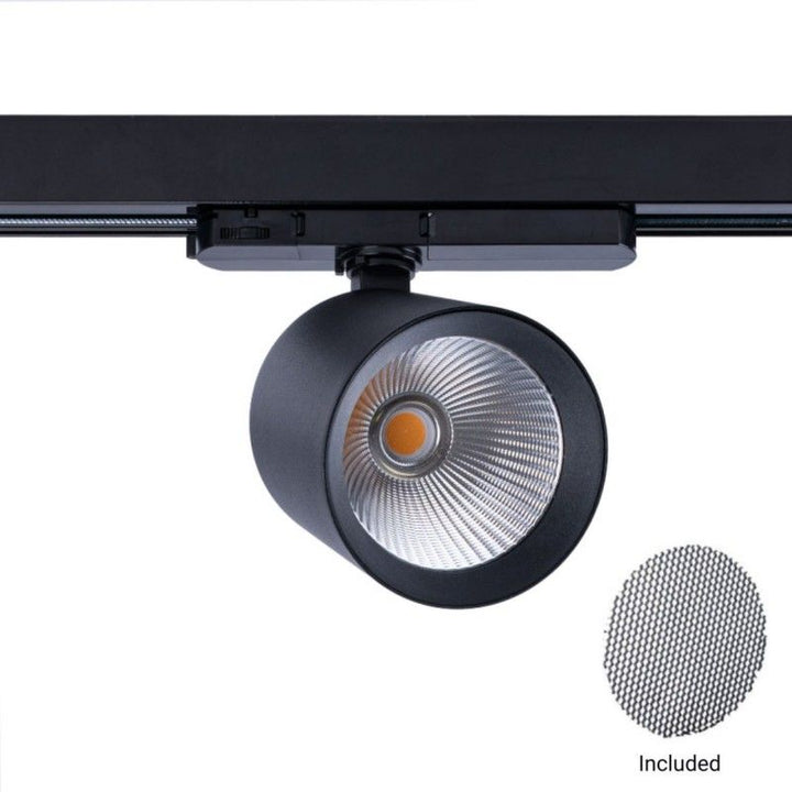 Projecteur LED sur rail triphasé CCT 40W - IRC 90 - Driver KGP - Noir