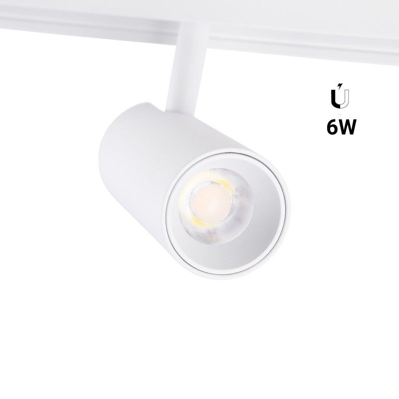 Foco LED sobre carril magnético 48V - 6W - Blanco