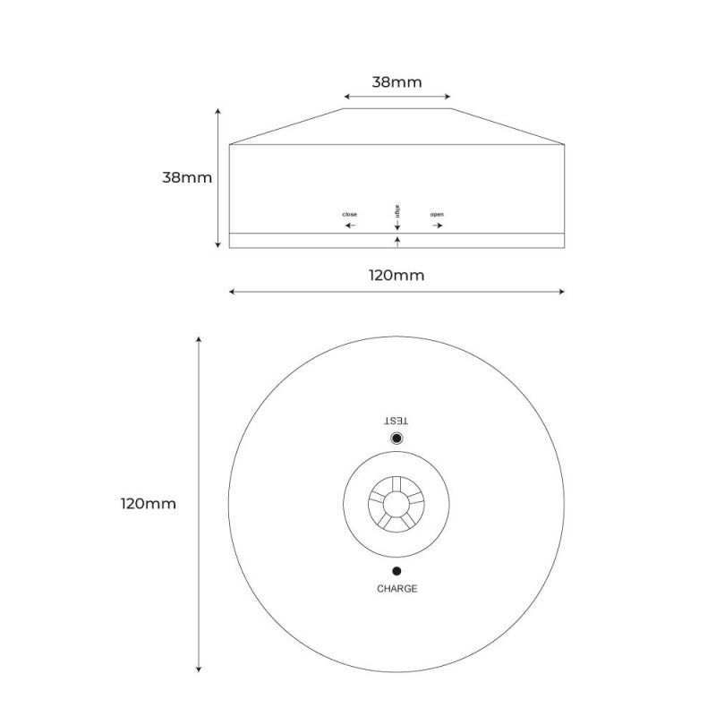 Bloc de secours LED en saillie 150lm 2,5W 3 heures IP20