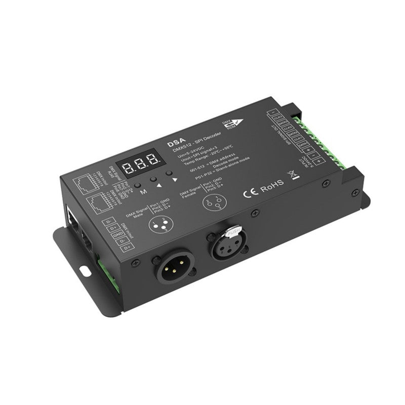 Decodificador de píxeles DMX512 a SPI de 5 a 24 V CC: controlador RF