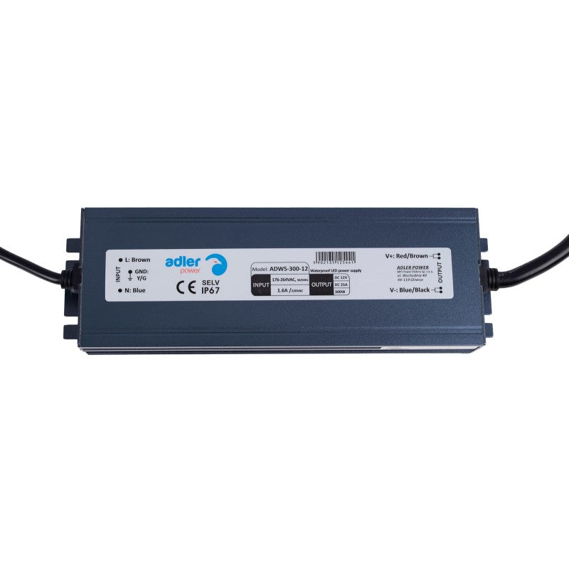 Fuente de alimentación LED impermeable 12V - 300W - IP67 - 25A