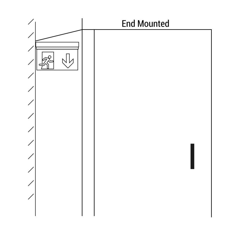 Bloc autonome d'éclairage de sécurité avec pictogramme "EMERGENCY EXIT"