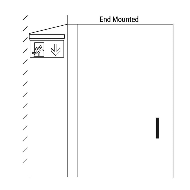 Bloc autonome d'éclairage de sécurité avec pictogramme "TOILETTES"