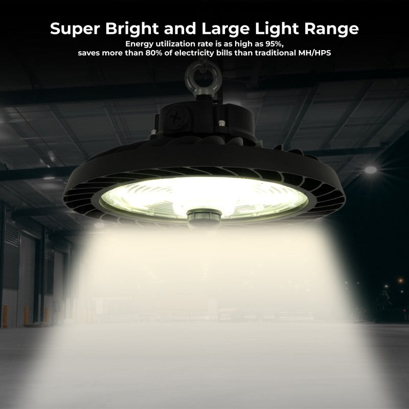 Lámpara colgante industrial LED UFO - 200W - CCT - Driver LIFUD - IP65 - 5 años de garantía