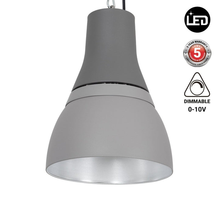 Lámpara colgante LED CCT comercial (25 W, 40 W, 60 W y 80 W) - Difusor de aluminio - UGR19 - Controlador Lifud 0-10 V