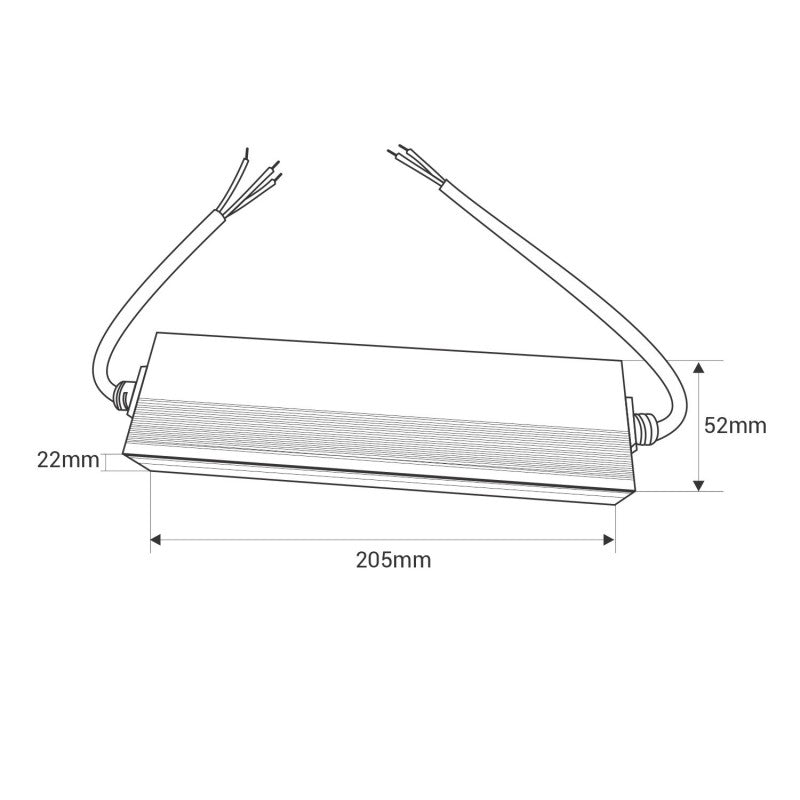 Alimentation LED 24V étanche 100W extra-plate - 4.2A - IP67