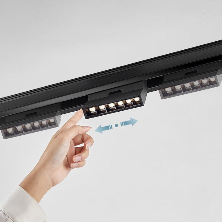 Spot LED linéaire orientable sur rail magnétique 48V - 6W - UGR16 - Noir