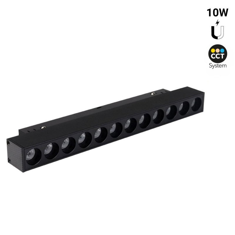 Spot linéaire sur rail magnétique CCT - 10W - UGR18 - Mi Light - Noir