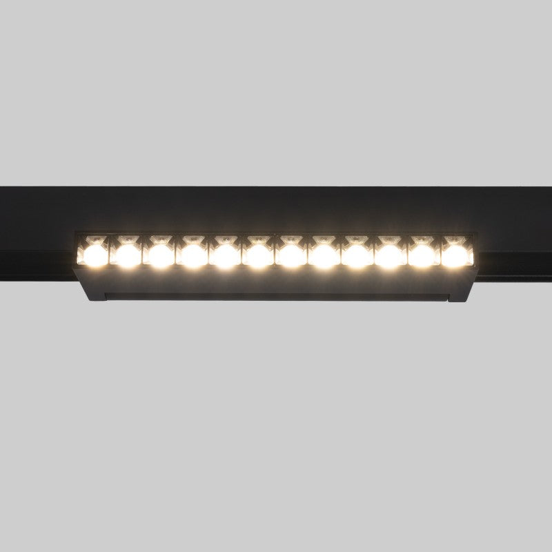 Foco LED lineal orientable sobre carril magnético 48V - 12W - 4000K - Chip OSRAM - UGR18 - Negro