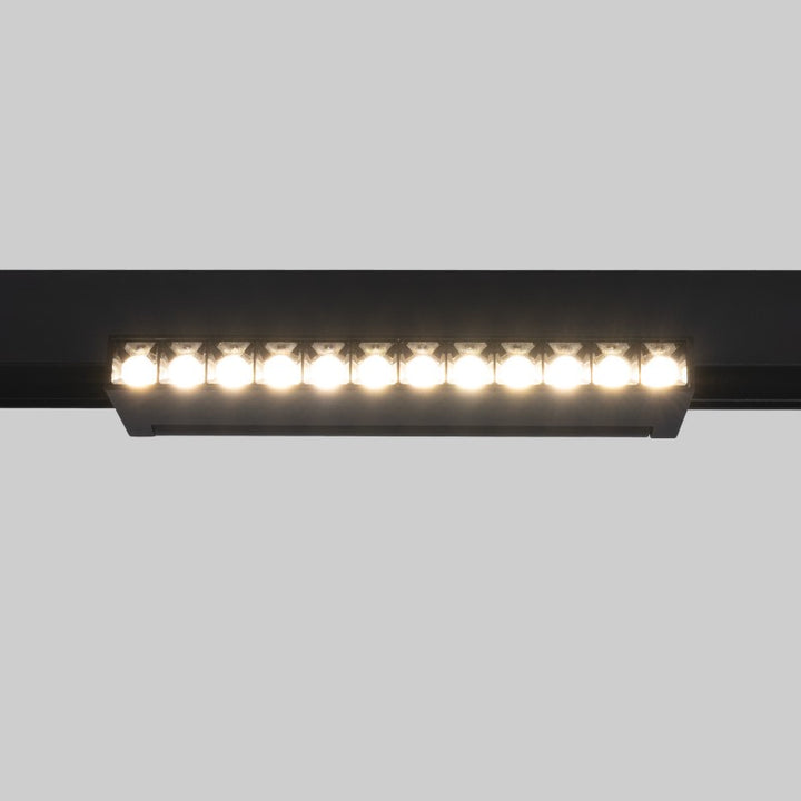 Spot LED linéaire orientable sur rail magnétique 48V- 12W - 4000K - Puce OSRAM - UGR18 - Noir