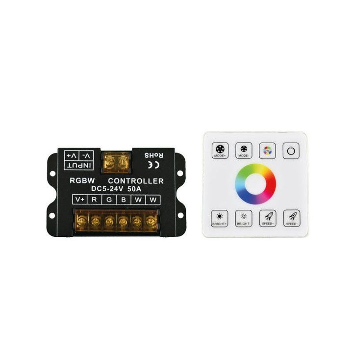 Contrôleur RGBW pour rubans LED avec panneau tactile RF - 5-24V/DC