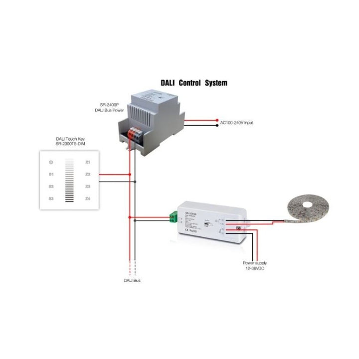 Fuente de alimentación DALI 100-240 V CA / 16 V CC 250 mA