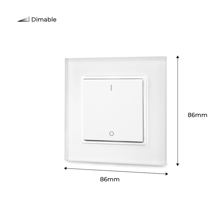 Interruptor pulsador monocromático regulable por radiofrecuencia de 1 zona - Easy RF