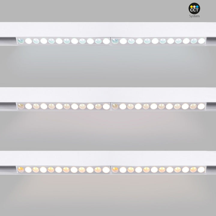 Spot linéaire sur rail magnétique CCT - 20W - UGR18 - Mi Light - Blanc