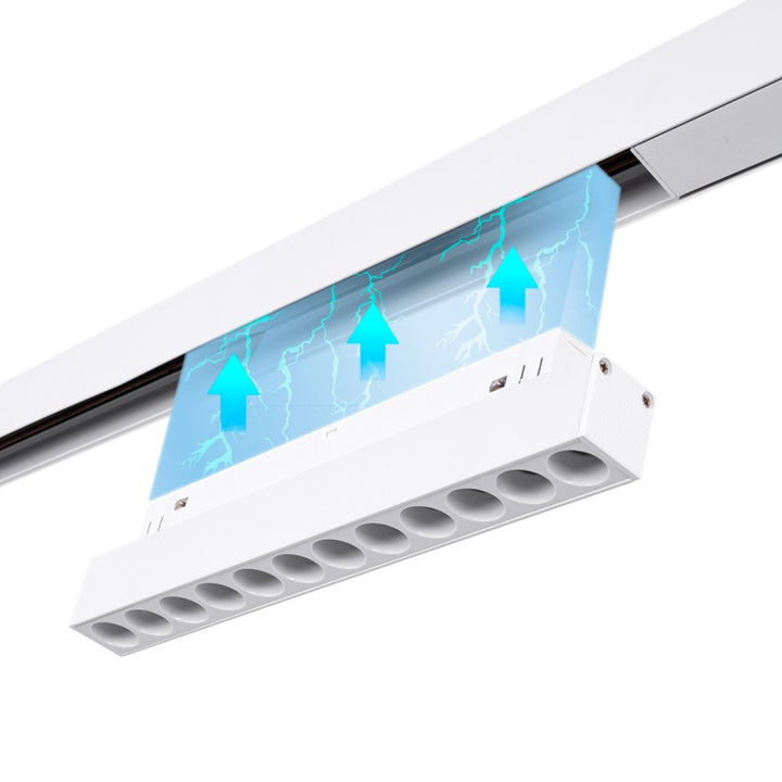 Spot linéaire opale sur rail magnétique RGB + CCT - 6W - UGR18 - Mi Light - Blanc