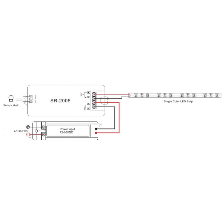 Interrupteur avec capteur de proximité IR 12-36V 1Ch 3A