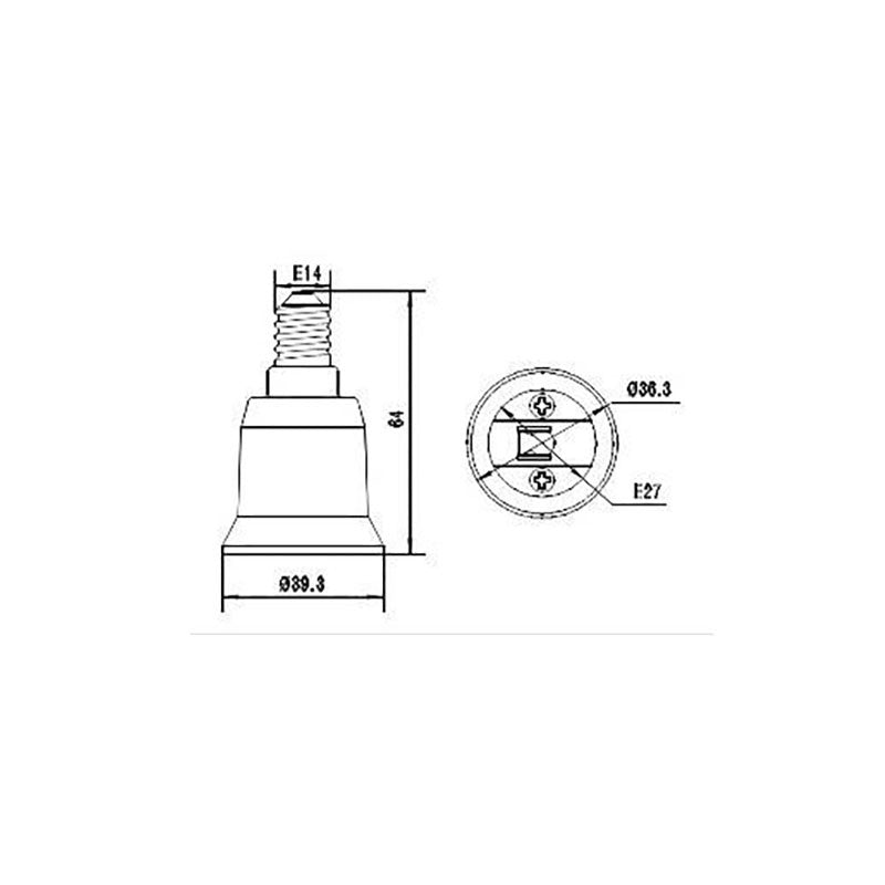 Adaptador E27 a E14