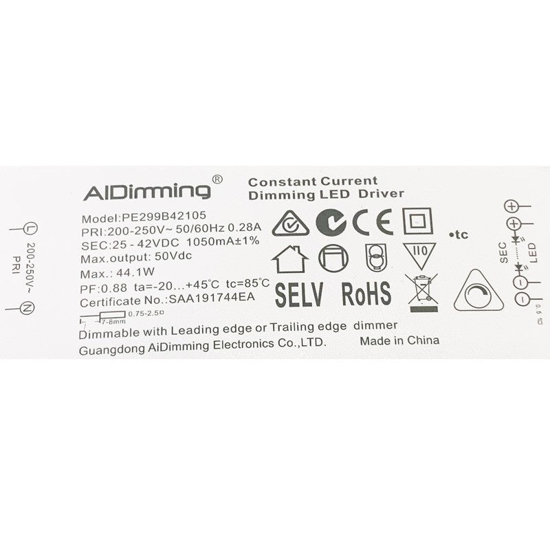 Controlador regulable Triac 25-42VDC 1050MA