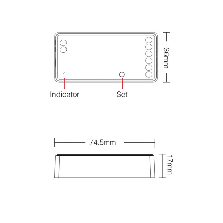 Contrôleur de ruban LED SPI / IC - Monochrome - RGB - RGBW - 5/24V DC - 2.4GHz - Mi Boxer