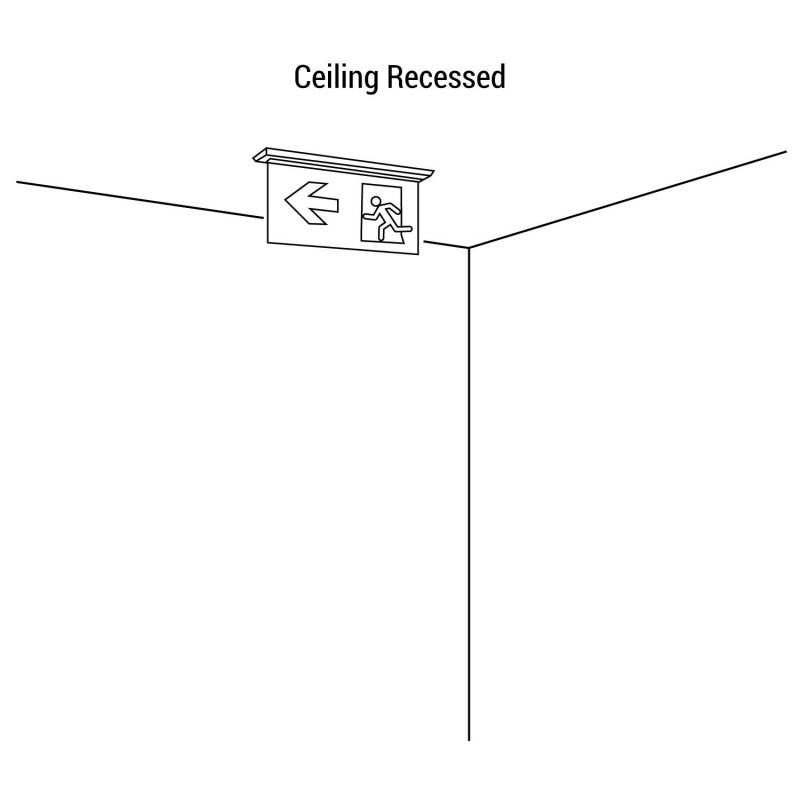 Bloc autonome d'éclairage de sécurité avec pictogramme "EXIT" - Encastrable