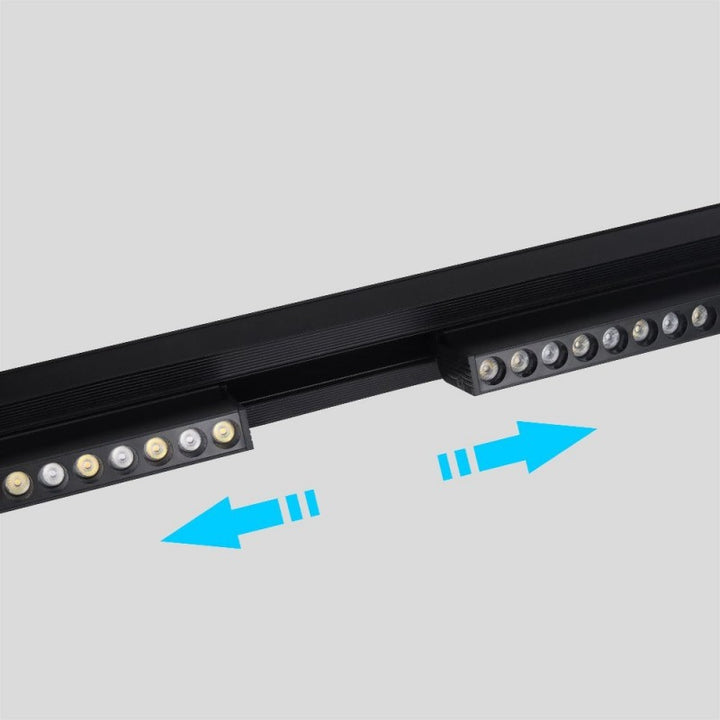 Spot linéaire orientable sur rail magnétique RGB + CCT - 6W - UGR18 - Mi Light - Noir