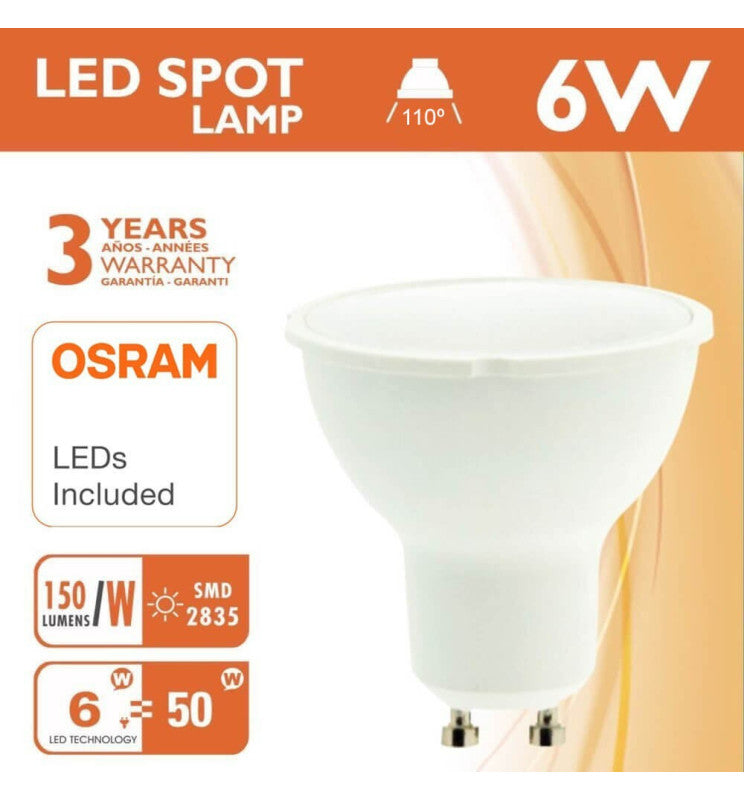 Ampoule LED GU10 6W OSRAM CHIP DURIS E 2835